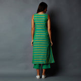 Sleeveless Striper Single Slit Kurta