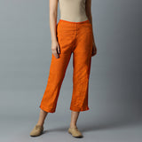 Back elasticated Straight Pants - Stripes