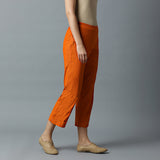 Back elasticated Straight Pants - Stripes