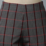 Back elasticated Straight Pants - Big Checks