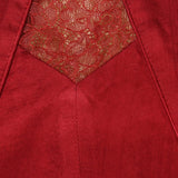 Chantilly Lace Insert Modal Satin Long Dress - Indian Dobby