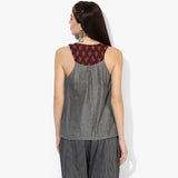 Racerback Ikat Top - Indian Dobby