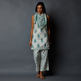 Handblock Printed Tassels Scarf