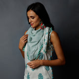 Handblock Printed Tassels Scarf