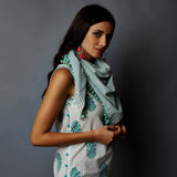 Handblock Printed Tassels Scarf