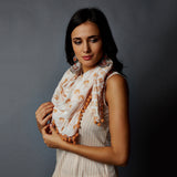 Handblock Printed Tassels Scarf