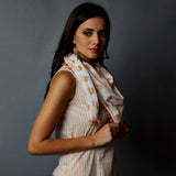 Handblock Printed Tassels Scarf