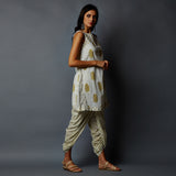 Handblock Print Side Kali Panel Kurta