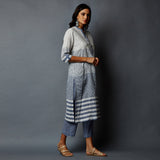 Corporate Striper Kurta & Chambray Pants Set