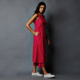 Sleeveless Striper Single Slit Kurta