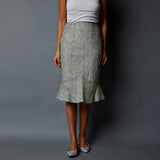 Paneled Peplum Skirt