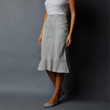 Paneled Peplum Skirt