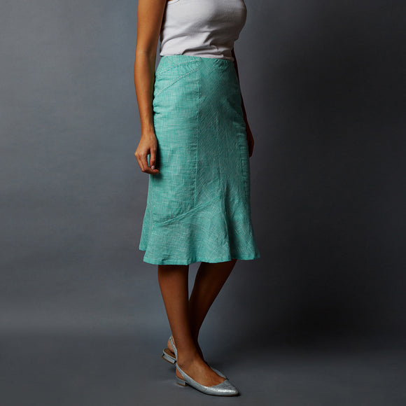 Paneled Peplum Skirt