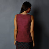 Front overlap top & Panelled Peplum Skirt